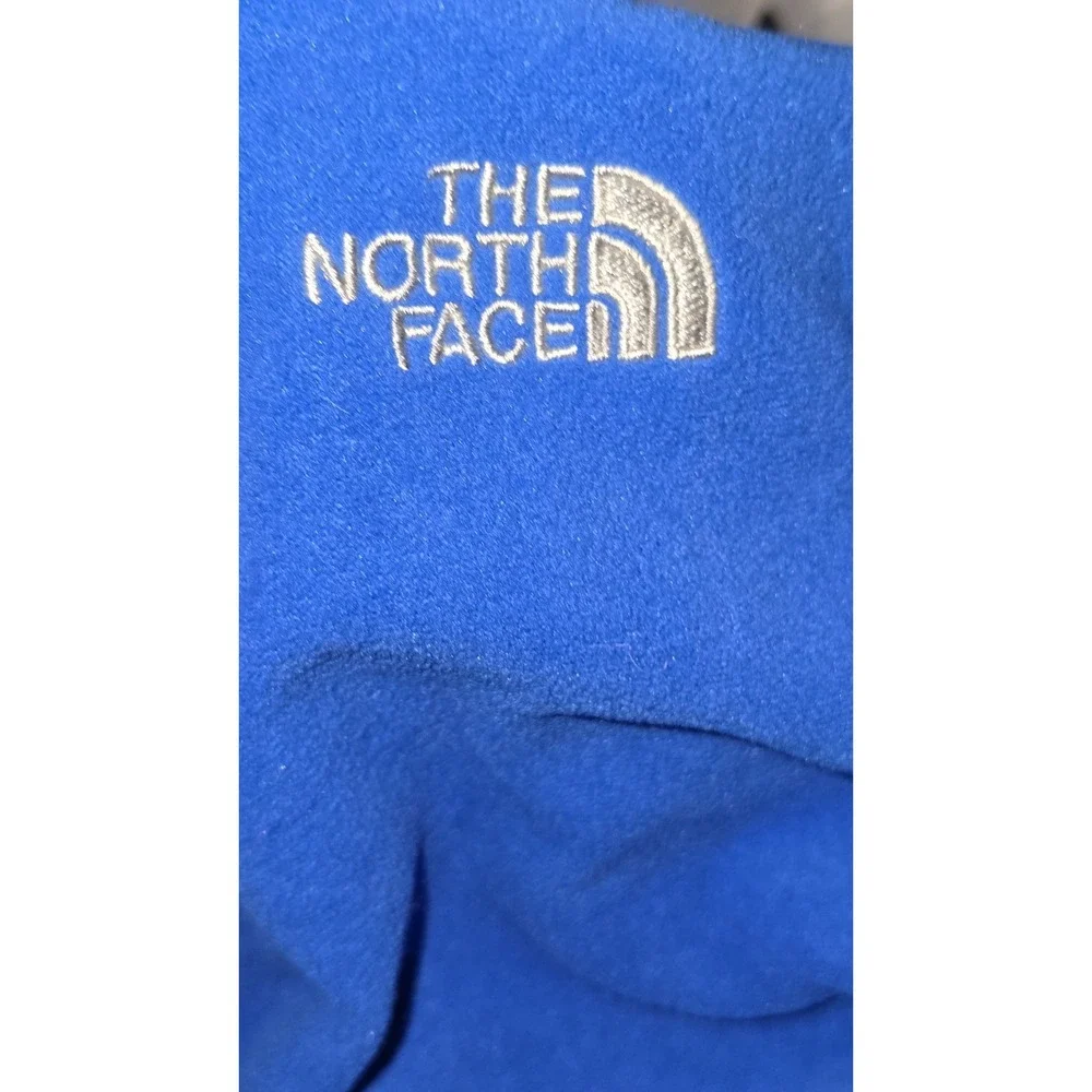 The North Face Mens Large Blue Full Zip Fleece Jacket Warm Mock Neck Outerwear